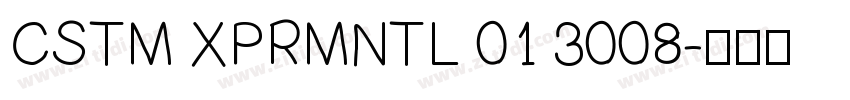 CSTM XPRMNTL 01 3008字体转换